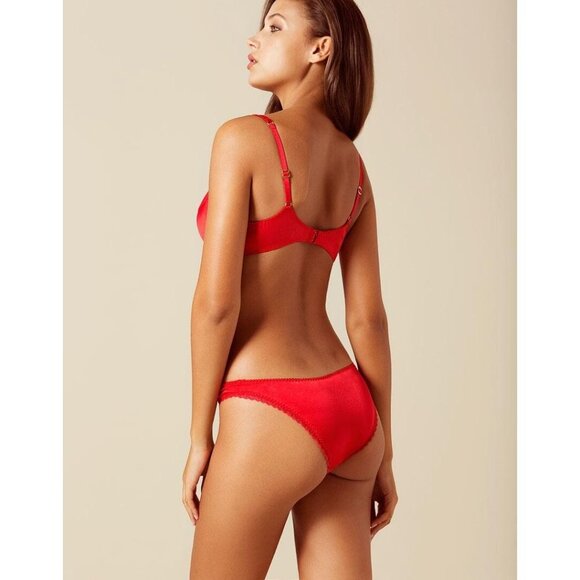 Agent Provocateur Felinda Red Silk Brief AP4 Large - Picture 3 of 11